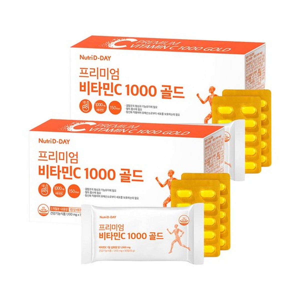 Nutri D-DAY Premium Vitamin C 1000 Gold – 1000 мг, 150 шахмал