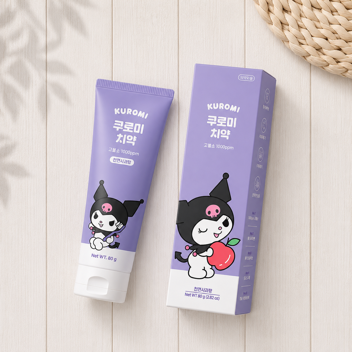 Kuromi Kids Apple Toothpaste – Хүүхдийн алимны амттай фтортой шүдний оо