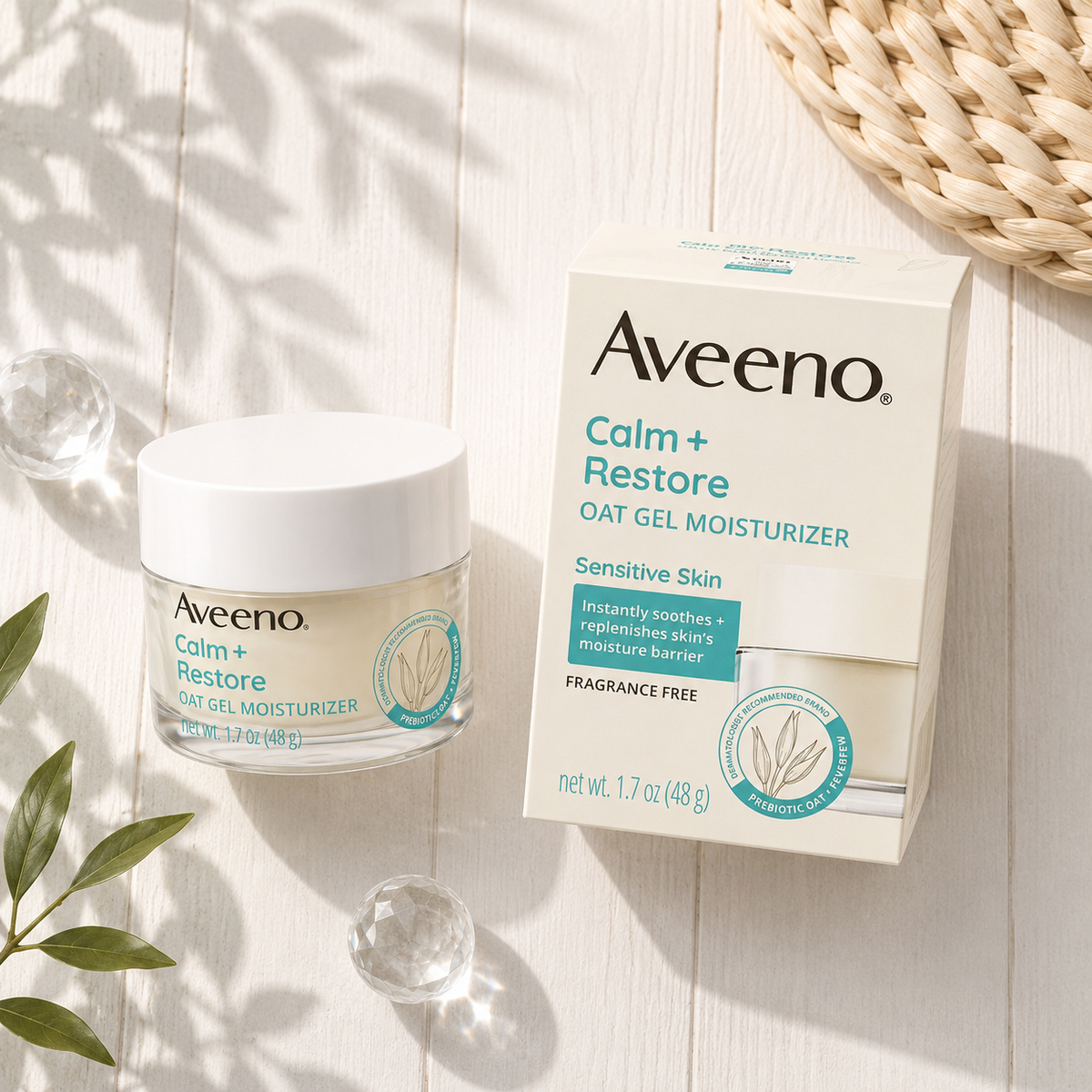 AVEENO® CALM+RESTORE® Gel Moisturizer – Эмзэг, хуурай арьс тайвшруулах гелэн чийгшүүлэгч – 50 мл