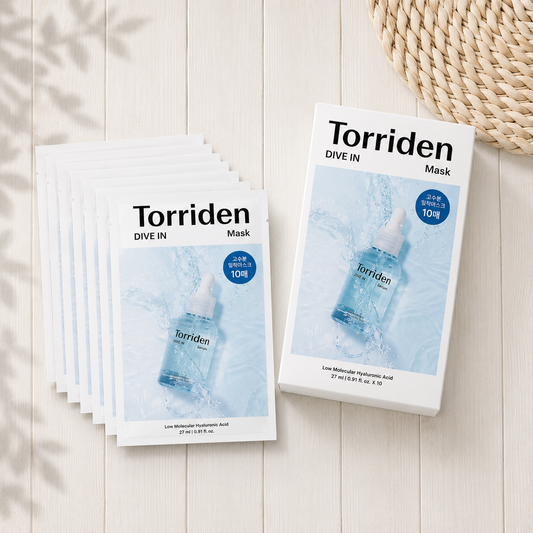 Torriden DIVE-IN Чийгшүүлэх Маск – 27 мл × 10 ш